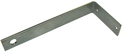 Fascia or wall lightweight ‘L’ mount bracket, 304 stainless steel – 200mm offset, 16mm antenna hole, 2 x 6mm mount holes